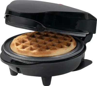 Produktbild von Bestron Mini-Waffeleisen für klassische Waffeln, kleiner Waffelmaker mit Antihaftbeschichtung, für Kindergeburtstage, Familienfeiern, Ostern oder Weihnachten, 550 Watt, Farbe: Schwarz