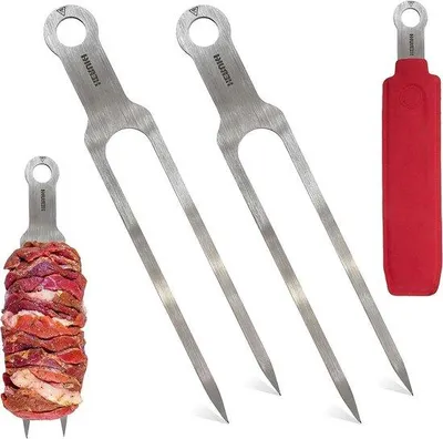 Produktbild von Famanu Grillspieße aus Edelstahl - 144 Zoll, wiederverwendbar, Set von 2
