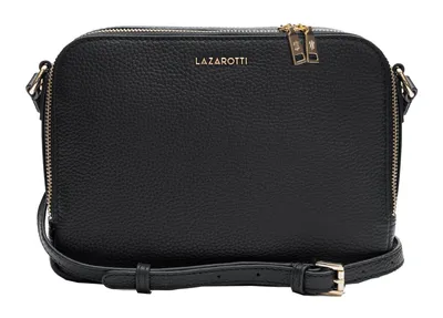 Produktbild von Lazarotti Leder Umhängetasche Schultertasche Bologna Leather Nieva-1 Black schwarz