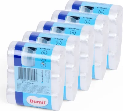 Immagine prodotto di Dumil sacchi per rifiuti 150 sacchi da 3 litri - confezione da 5