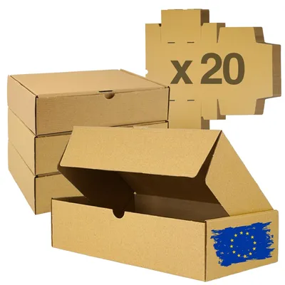 Productafbeelding van Verzenddozen 20 stuks - Kartonnen Dozen - Verzendverpakkingen - Geschenkdozen - 17 x 16,5 x 6 cm - Gerecycled Materiaal