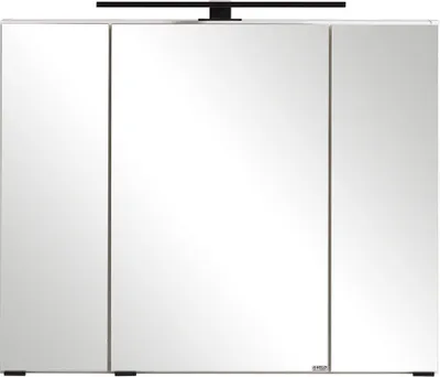 Produktbild von Spiegelschrank 80 cm mit LED-Aufbauleuchte in weiß MARLING-03, B/H/T ca. 80/64/20 cm