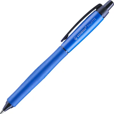 Produktbild von STABILO Tintenroller mit Druckmechanik - PALETTE - Strichbreite F (0,4 mm) - Einzelstift - blau blau
