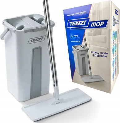 Zdjęcie produktu dla TENZI MOP Płaski Z Wyciskaczem - Mop Z Wiadrem Dwukomorowym