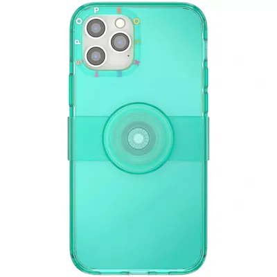 Produktbild von PopSockets - iPhone 12/12 Pro Hülle - Kunststoff - PopSockets Backcover - Grün - Fingerhalter fürs Handy