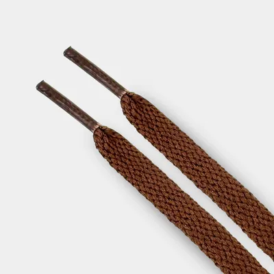 Image de Lacets plats Cacaobrown pour Nike Air Force 1, Jordan & Adidas - Sneaker Flatlaces lacets de chaussures -160cm