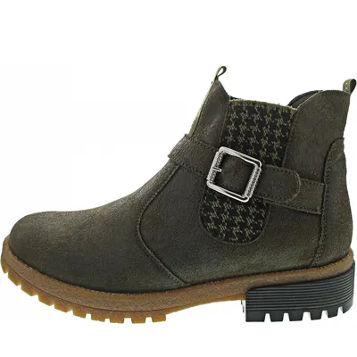Produktbild von Waldläufer Damen Stiefelette Holma 743804-189-066 grün Größe 37,5 - 41, Wechselfußbett,Weite H, Veloursleder