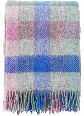 Produktbild von Klippan Gotland Wolldecke aus Schurwolle 130x200 cm: kariert pastel Farbe: kariert pastel