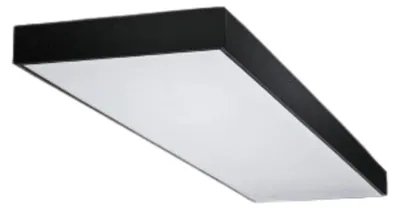 Immagine prodotto di Plafoniera LED rettangolare Downlight bianco e nero 50W, bianco neutro 4500 lm, alluminio, dimensioni: 3,8 x 120 x 30 cm, IP20, Ecolight