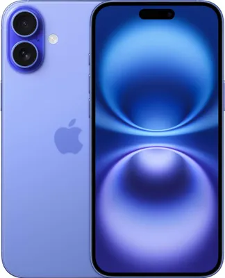 A product shot of an Apple iPhone 16 Plus in Ultramarine.