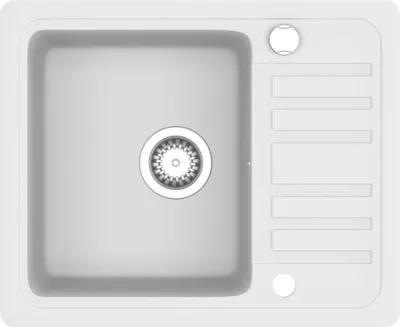 Image de vidaXL Évier en granit simple bassin blanc