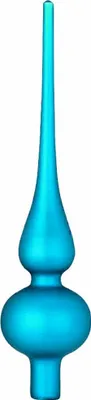 Produktbild von Christbaumspitze 26cm Mille Fiori türkis matt