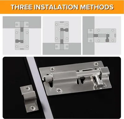 Produktbild von Schiebetürverschluss 73mm - Set mit 3 Schlössern und Schrauben
