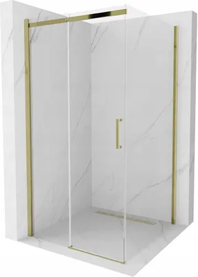 Obrázok produktu pre Mexen Omega sprchová kabína, posuvné dvere 100 x 100 cm, transparentnéné, zlatá - 825-100-100-50-00