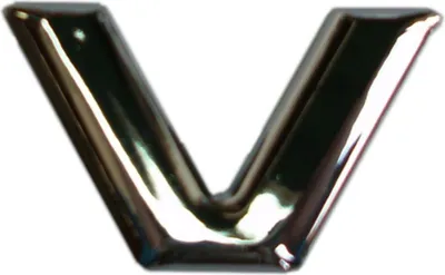 Produktbild von Hermann Schütz 3D-Relief-Chrome-Buchstabe V 25x35mm