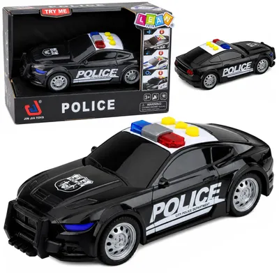 Immagine prodotto di Le luci dell'auto della polizia dell'auto suonano nere 1:32