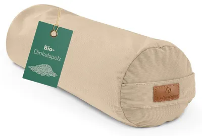 Produktbild von DoYourYoga Yoga-Bolster beige Tarik Kord gefüllt Dinkelspelz rund