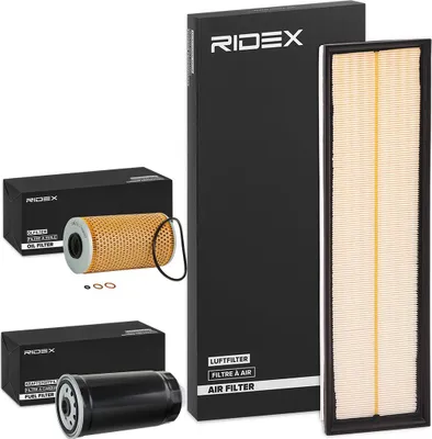 Produktbild von RIDEX Filterset Inspektionspaket Filtersatz für BMW 3 Limousine (E36) 5 Limousine (E34) 5 Touring (E34)
