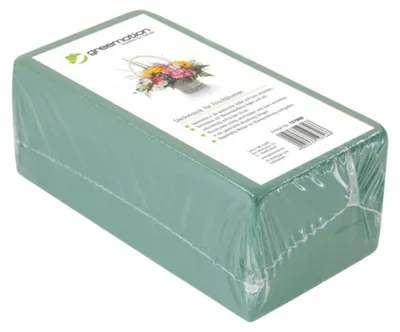 Productafbeelding van Bloemenschuim voor verse bloemen, groen - Rechthoekig, 23 x 10,5 x 7,5 cm