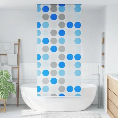 Immagine prodotto di vidaXL Tenda a rullo per doccia 120x240 cm motivo circolare