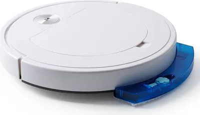 Imagen del producto de AIORBER: Robot aspirador inteligente y ultrafino para el hogar, que aspira, barre y friega en uno, con control remoto a través de la aplicación, color blanco