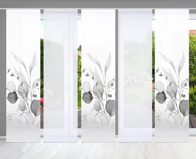 Produktbild von HOME in green | ABANIO Schiebegardine aus Polyester (recycelt) - 245x60 cm