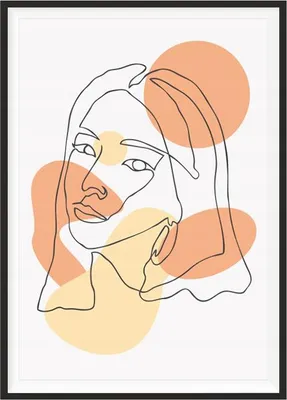 Productafbeelding van BILDPOSTER IN RAAM 33x43 cm, Lijntekening, Ona P1862