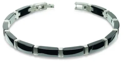 Immagine prodotto di Bracciale Boccia 0371-04 Titanio Vetroceramica nera