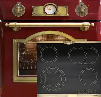 Produktbild von Kaiser Herd Set Empire EH 6355 RotEm Elektro Einbau Backofen 60 cm 67L+KCT 6185 Em Exklusives Autarkers High Light Glaskeramik Kochfeld 60 cm