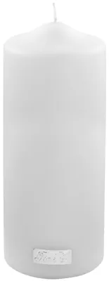 Productafbeelding van Fink Stumpenkaars, metallic wit (20 cm)