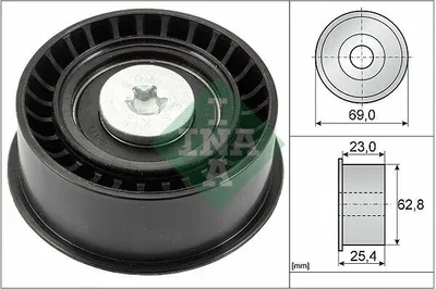 Produktbild von INA 532 0033 10 Umlenkrolle Zahnriemen für OPEL ZAFIRA B (A05) Corsa C Schrägheck (X01) Meriva A (X03) Astra H Caravan (A04) Astra H Schrägheck (A04)
