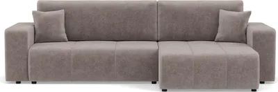 Image de Best Mobilier Nicole - Canapé d'angle réversible 5 places convertible avec coffre en tissu , Gris clair