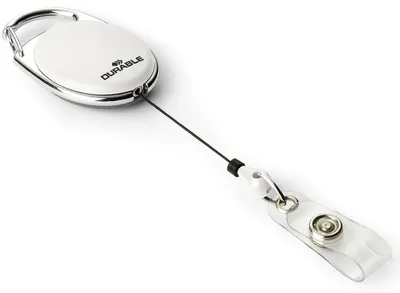Immagine prodotto di DURABLE Chiocciola yo-yo STYLE con fascetta con bottone a pressione, 10 pezzi, Bianco, 832402