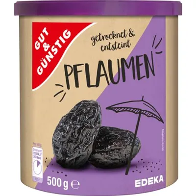 Produktbild von Gut & Günstig Trockenpflaumen entsteint 500 g