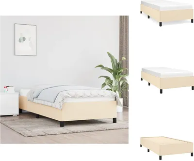 Immagine prodotto di vidaXL Struttura letto crema 100x200 cm in tessuto - Letti e strutture letto