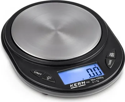 Produktbild von KERN Taschenwaage TGC 1K-3S05 (Waage bis max. 1000 g, flache Bauweise)