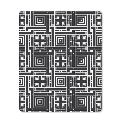 Produktbild von MuchoWow® Mauspad Mousepad Geometrie - Muster - Schwarz 19x23 cm - Mousepads - Maus Mat - Pad - Mausunterlage - Mauspads - Spielen