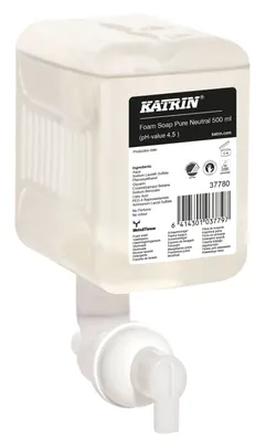 Produktbild von Katrin 37780 - Hände - Schaumseife - Pumpenflasche - Nährend - Weichmachend - Rechteckig - Weiß