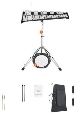 Obrázok produktu pre Glockenspiel, 32 tónov, prenosný dizajn, s podstavcom