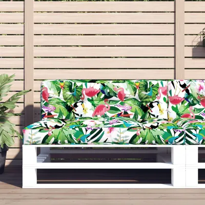 Produktbild von vidaXL Palettenkissen Mehrfarbig 120x40x12 cm Stoff