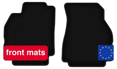 Image de Tapis de sol, fibres synthétiques, sur mesure pour la Renault Mégane II CC, design épuré, faciles à nettoyer, fixation sûre