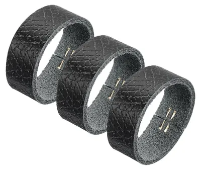 3 Leder-Riemenschlaufenhalter, schwarz, für 3,2 cm Gürtel
