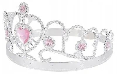Produktbild von PartyPal Diadem mit rosa Schmucksteinen Silberfarben