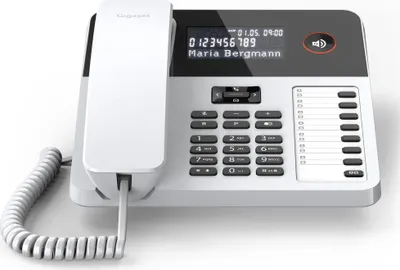 Immagine prodotto di Siemens Gigaset DESK 600, Telefono analogico, Cornetta a filo, 100 voci, Identificazione del chiamante, Bianco