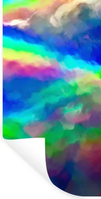Produktbild von MuchoWow® Wandtattoo Wandsticker Wandaufkleber Aquarell - Kunst - Psychedelisch 40x80 cm Selbstklebend und Repositionierbar - Repositionierbar - Wasser abweisend