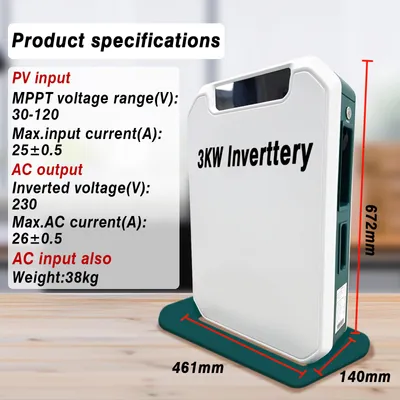 Produktbild von Wechselrichter Power Station 3kW - 3000 Watt - 24V LiFePO4-Batterie - Energiespeichersystem