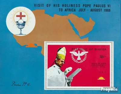 Produktbild von Briefmarken Biafra 1969 Mi Block2A (kompl.Ausg.) postfrisch Papstbesuch