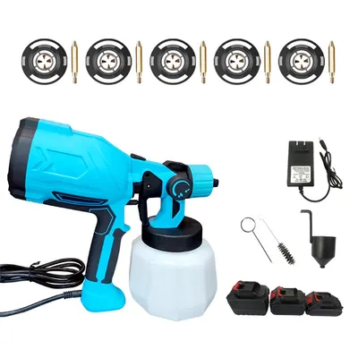 Produktbild von Farbsprühsystem, 220V Lackierpistole,Elektro Spritzpistole mit 1.5mm Kupferdüse,Farbspritzpistole für Latex, Holz und Ölfarben, 1000ml Behälter