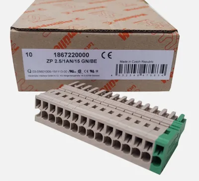 Obrázok produktu pre Konektor Weidmüller ZP 2.5/1AN/15 GN/BE 1867220000 Weidmüller