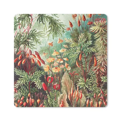 Produktbild von MuchoWow® Mauspad Mousepad Blumen - Kunst - Vintage - Natur - Botanisch 20x20 cm - Mousepads - Maus Mat - Pad - Mausunterlage - Desk Mat - Bureauartikeln